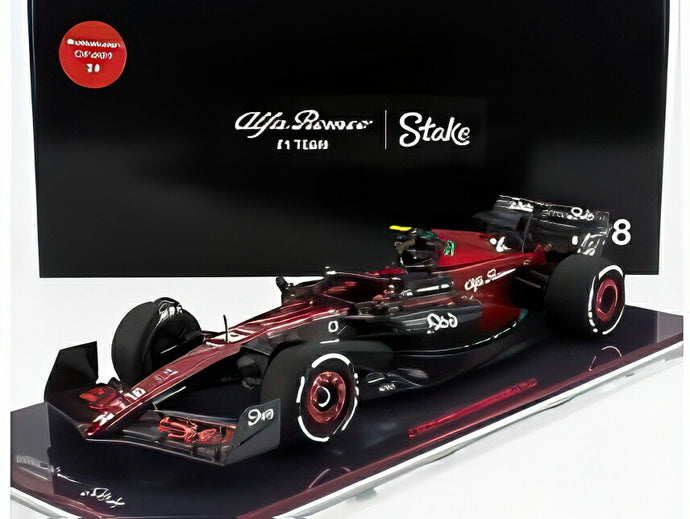 ALFA ROMEO F1 C43 TEAM STAKE #24 オランダGP 2023 周冠宇 ショーケース付き ブラック/レッド/ NZG 1/18 ミニカー