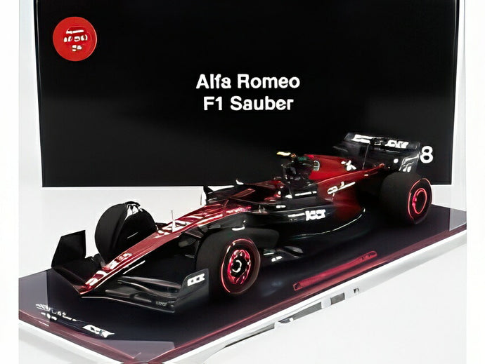 ALFA ROMEO F1 C43 TEAM STAKE #24 スペインGP 2023 周冠宇 ショーケース付き ブラック/レッド/ NZG 1/18 ミニカー