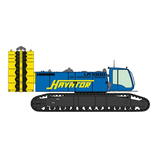 Liebherrリープヘル LR 1300 ラティスブーム クローラークレーン Havator ブルー / NZG 1/50 ミニカー