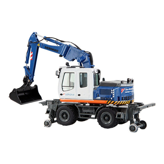 リープヘル Liebherr A900 C ZW レールショベル VAN ROON RAIL仕様 / NZG 1/50 ミニカー 建設機械模型 工事車両