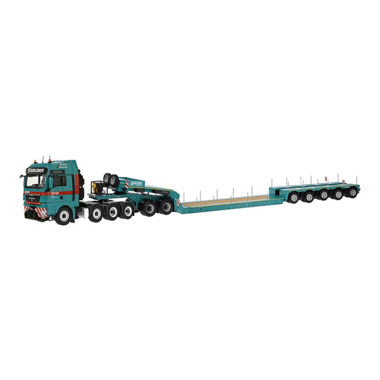 MAN TGX 8x4 Nooteboom Pendel X5A GRUBER 低床トレーラー 重機運搬車 / NZG 1/50 ミニカー トラック模型