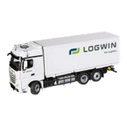 メルセデス・ベンツ Mercedes Benz Actros 6x2 スワップボディ LOGWIN トラック / NZG 1/50 ミニカー トラック模型