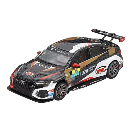 Audiアウディ RS3 LMS 326 CTCC レーシング 2025 ブラック/ホワイト/イエロー / NZG 1/64 ミニカー