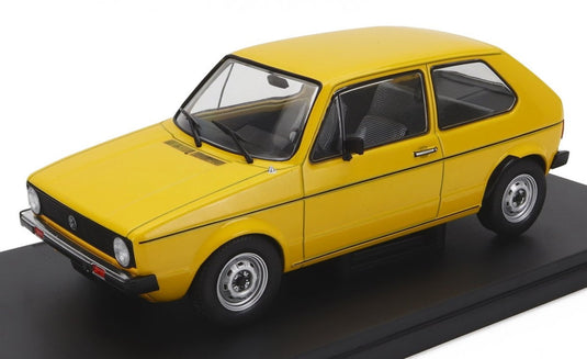VOLKSWAGENフォルクスワーゲン カリブ ゴルフ MKI 1978 イエロー COCHES-AUTOS-INOLVIDABLES-SALVAT-MEXICO / EDICOLA 1/24 ミニカー