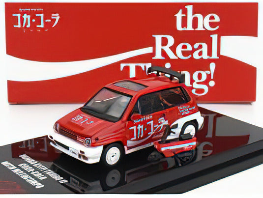 HONDA - CITY TURBO II COCA-COLA THE REAL THING 1981 WITH MOTOCOMPO - MOTORCYCLE - RED WHITETINY TOYS 1/64ミニカー