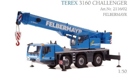 Terex 3160 Challenger モバイルクレーン FELBERMAYR / CONRAD 1/50 建設機械模型 工事車両