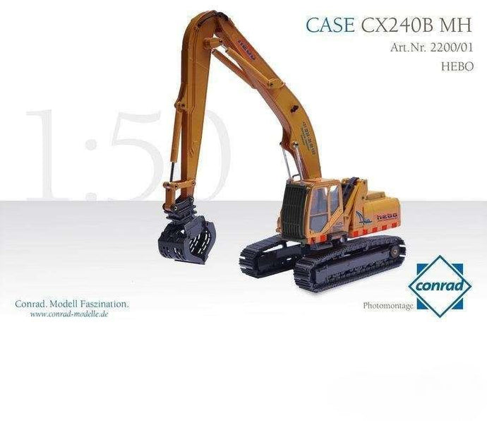 HEBO Case CX 240 B MH Hydraulic excavator with metal tracksショベル /Conrad 1/50建設機械模型