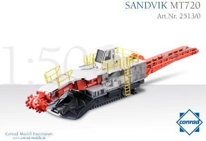 Sandvik MT720 ロードヘッダー / CONRAD 1/50 建設機械模型 工事車両