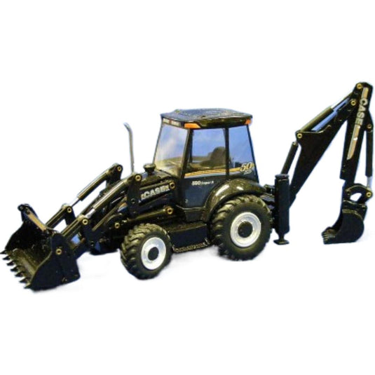 Case 590 Super R バックホーローダー ブラッククローム / CONRAD 1/50 建設機械模型 工事車両