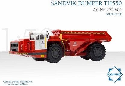 Sandvik TH550 坑内用アーティキュレートダンプ / CONRAD 1/50 建設機械模型 工事車両