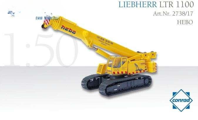 HEBO Liebherr LTR1100 Telescpique crawler craneクローラークレーン /Conrad 1/50建設機械模型