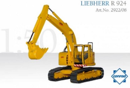 Liebherr R924 コンパクトショベル SACER イエロー / CONRAD 1/50 建設機械模型 工事車両