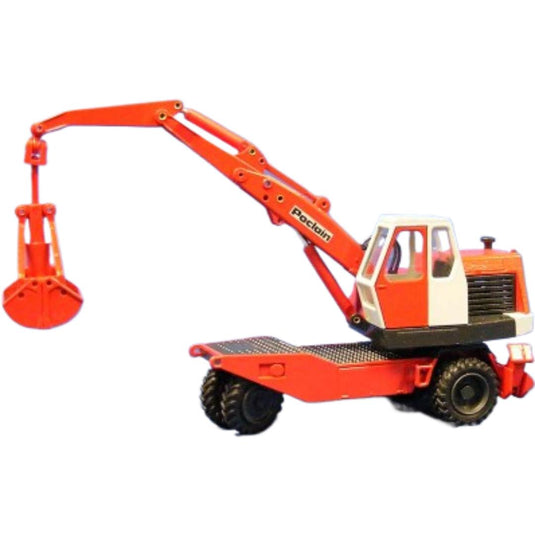 Poclain TY45 ホイール式 クラムシェル ホワイトキャブ / CONRAD 1/50 建設機械模型 工事車両