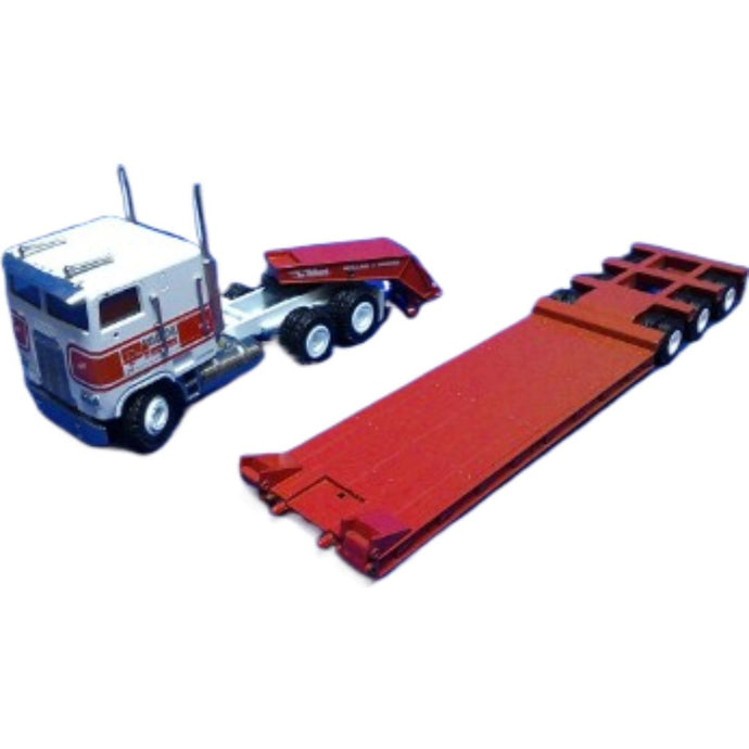 Freightliner キャブオーバー/Talbert ローベッドトレーラー DALLAS MAVIS / CONRAD 1/50 建設機械模型 工事車両