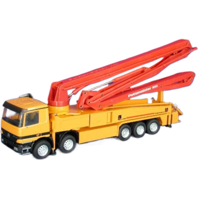 MB Actros Putzmeister ポンプ 5軸シャーシ 52m ポンプブーム / CONRAD 1/50 建設機械模型 工事車両