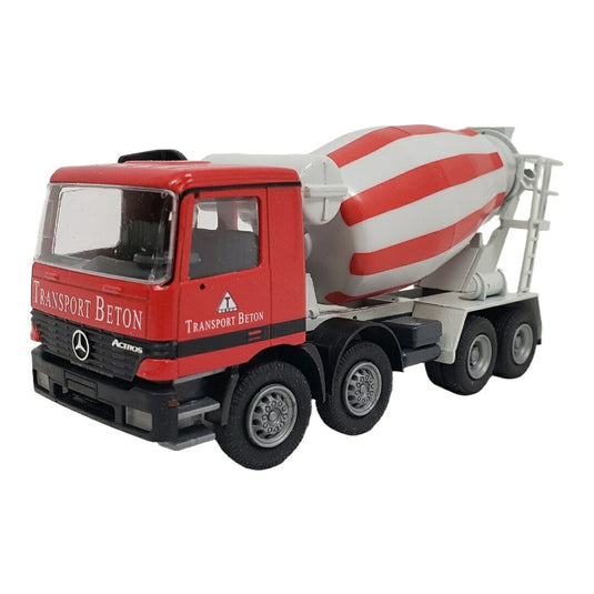 メルセデスベンツ Mercedes Benz 4軸ミキサー車 Liebherr TRANSPORT BETON / Conrad 1/50 ミニカー トラック模型