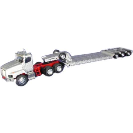 IH 5600 + Talbert ローボーイ シルバー/レッドフレーム / CONRAD 1/50 建設機械模型 工事車両
