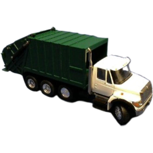 IH 7000 ごみ収集車 ホワイトキャブ グリーン パッカー / CONRAD 1/50 建設機械模型 工事車両