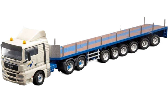 VOSS MAN TGX XL フラットベッドトレーラー トレーラー / Conrad 1/50 建設機械模型 工事車両