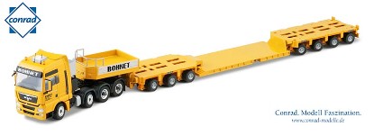 MAN Goldhoefer ドロップセンター THP トレーラー BOHNET / CONRAD 1/50 建設機械模型 工事車両