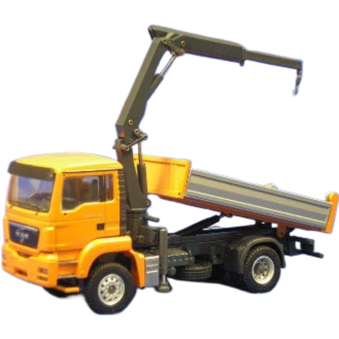 MAN TGS ダンプ ナックルクレーン付き / CONRAD 1/50 建設機械模型 工事車両