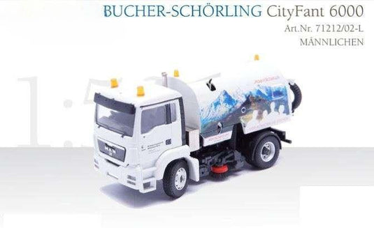 Mannlichen MAN TGS M Road sweeper Bucher-Sch?rling City Fant 6000 /Conrad 1/50建設機械模型