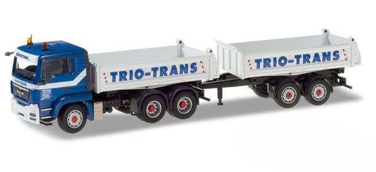Trio-Trans MAN TGS tandem dump trailerダンプ /Conrad 1/50建設機械模型