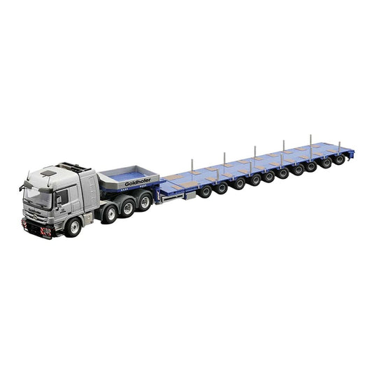 メルセデス・ベンツ アクトロス ゴールドホッファー 10軸低床トレーラー / Conrad 1/50 ミニカー トラック模型