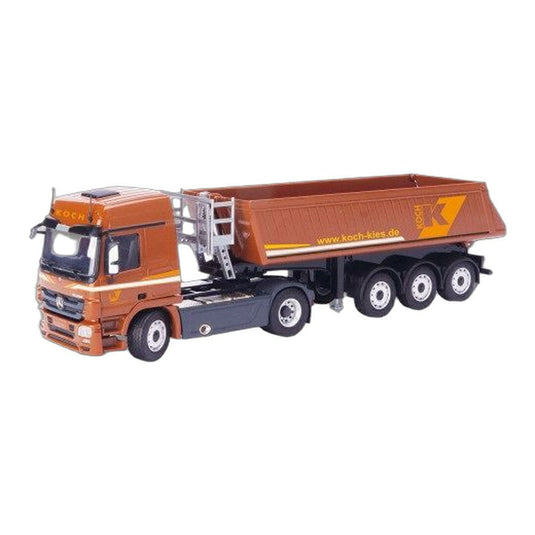 Koch Kies メルセデス・ベンツ アクトロス MP3 シュミッツ・カーゴブル ダンプトレーラー 建設車両 / CONRAD 1/50 トラック模型
