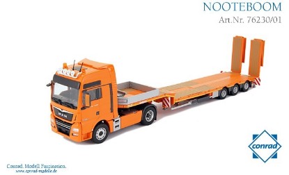 MAN TGX + Nooteboom ローベッドトレーラー / CONRAD 1/50 建設機械模型 工事車両
