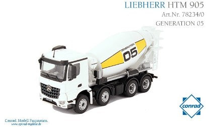 Mercedes Arocs Liebherr HTM905 コンクリートミキサー 第5世代 / CONRAD 1/50 建設機械模型 工事車両