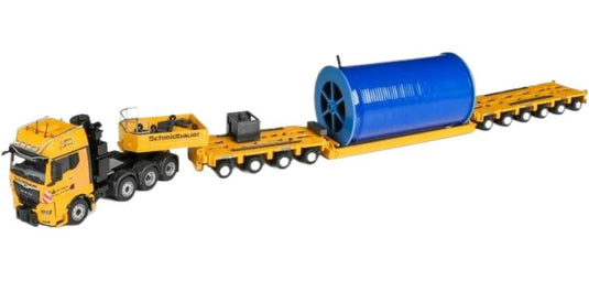 Schmidbauer MAN TGX Goldhoferゴールドホーファー cable drum transporterケーブルドラム輸送車 建設機械 模型 /Conrad 1/50