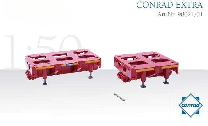 Goldhofer Lift center 2-axle and 3-axleトレーラー /Conrad 1/50建設機械模型