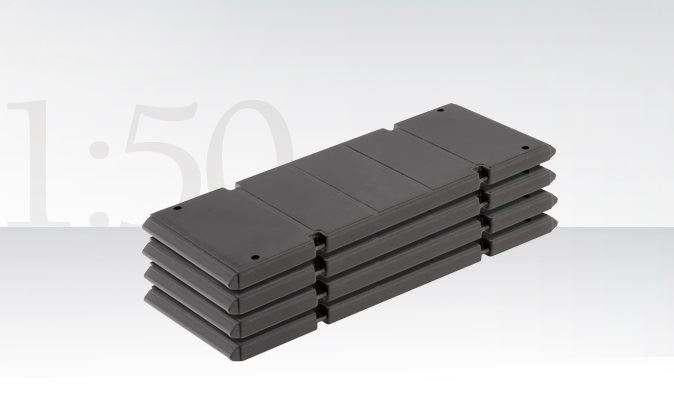 Base plates Liebherr LG1750 4 Stk /Conrad 1/50建設機械模型