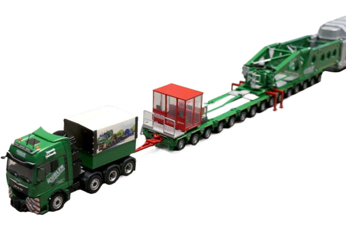 Kuebler MAN Scheuerle サイドサポートブラケットモデル STB 320 トレーラー / Conrad 1/50 建設機械模型 工事車両