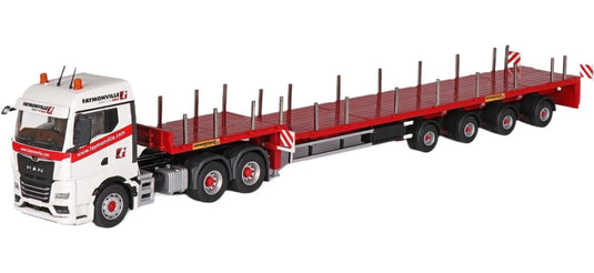 Faymonville MAN TGX GM プラットフォームトレーラー / CONRAD 1/50 建設機械模型 工事車両