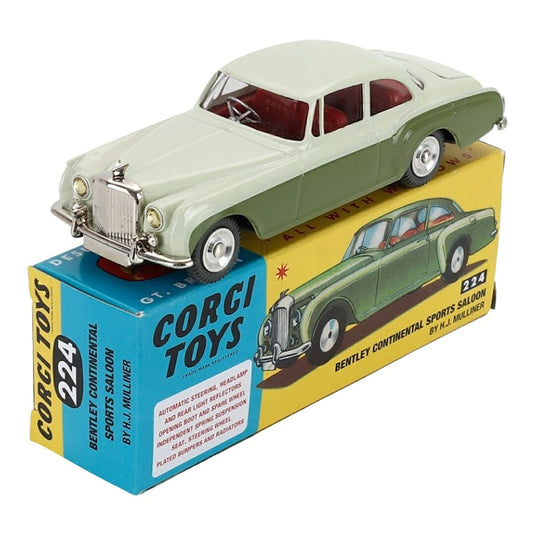 Bentleyベントレー Continentalコンチネンタル Sportsスポーツ Saloonサルーン 1960 ツートングリーン / Corgi 1/43 ミニカー