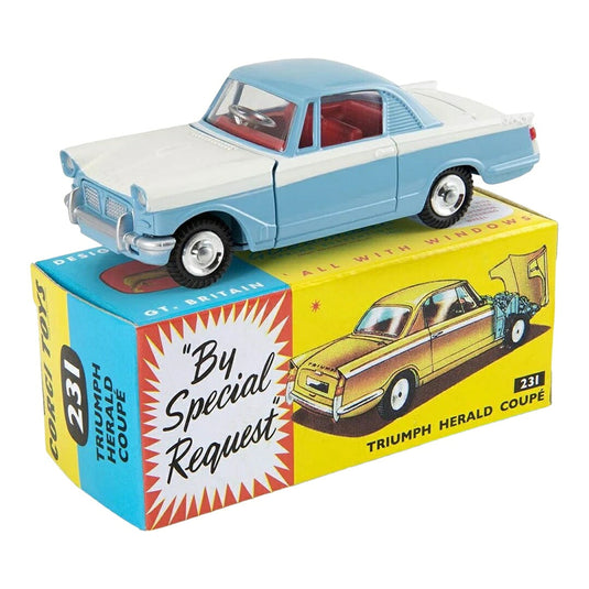 Triumphトライアンフ Herald Coupe 1967 ライトブルー/アイボリー / Corgi 1/43 ミニカー
