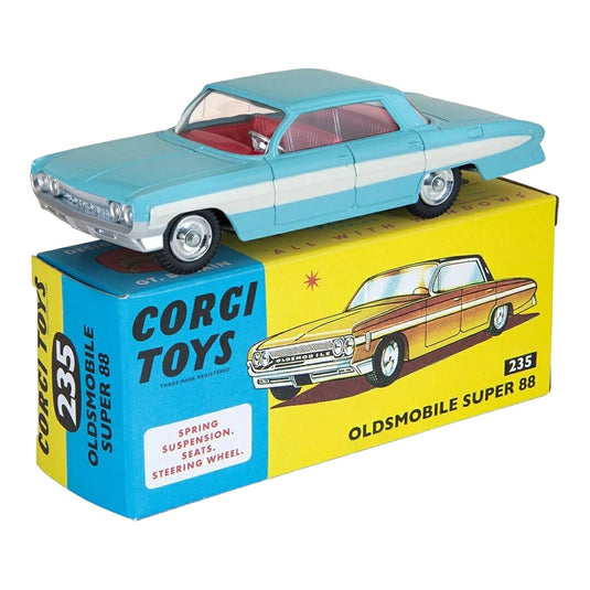 Oldsmobileオールズモビル Super 88 1962 ライトブルー ホワイト / Corgi 1/43 ミニカー