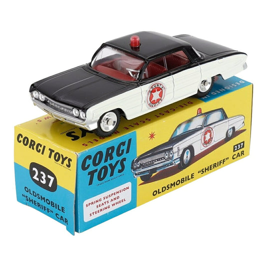 Oldsmobileオールズモビル Super 88 シェリフ ポリス 1962 ホワイト/ブラック / Corgi 1/43 ミニカー
