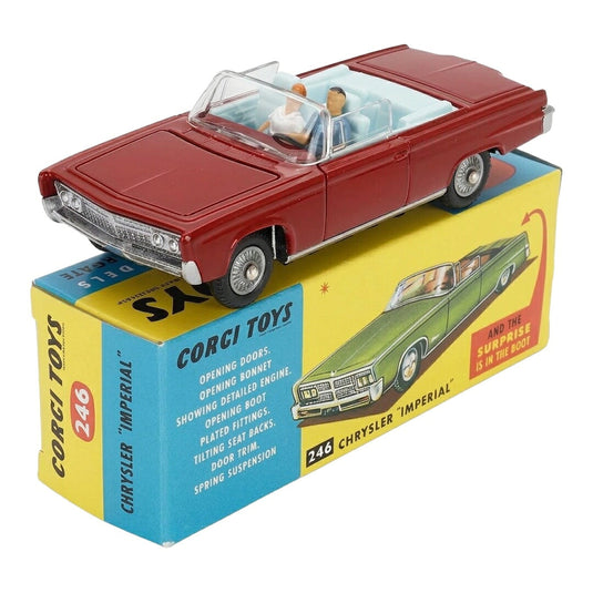 Chryslerクライスラー Imperialインペリアル カブリオレ 1958 ボルドー / Corgi 1/43 ミニカー