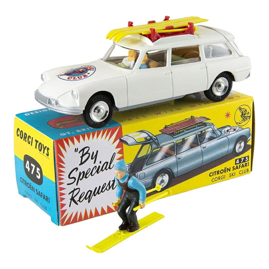 Citroenシトロエン ID19 SW ステーションワゴン Safari サファリ Corgi Ski Club 1960 ホワイト / Corgi 1/43 ミニカー