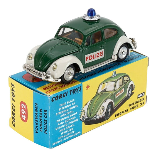 VWフォルクスワーゲン ビートル 1969 ヨーロッパ警察車両 POLIZEI グリーン/ホワイト / Corgi 1/43 ミニカー