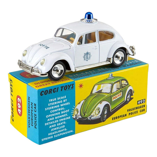 VWフォルクスワーゲン ビートル ヨーロッパ ポリスカー 1969 ホワイト / Corgi 1/43 ミニカー