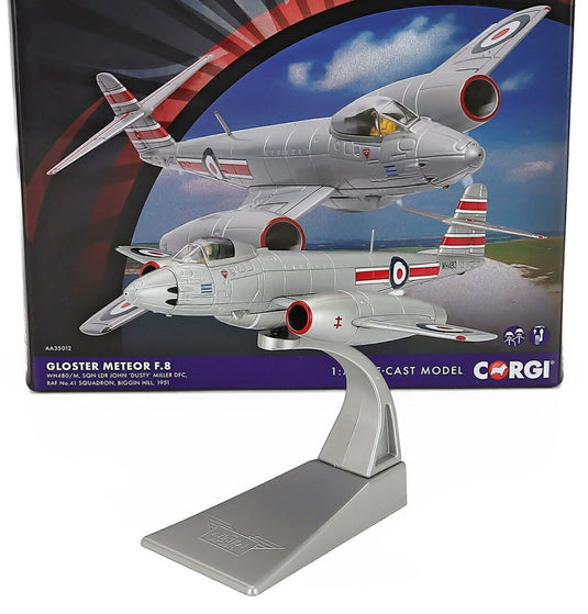 GLOSTERグロスター METEOR F.8 WH480/M MILITARY AIRPLANE 1943 シルバー / Corgi 1/72 ミニカー