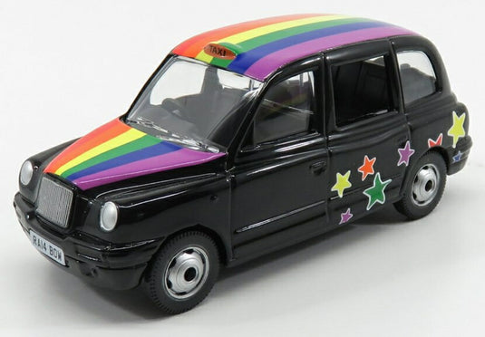 Austinオースチン London Taxiロンドンタクシー LTI TX4 2007 Peace & Loveピース&ラブ ブラック / Corgi 1/36 ミニカー