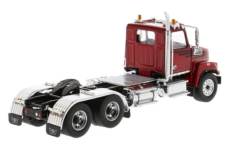 ギャラリービューアに画像をロードする, Western Star 4700 SF タンデム デイキャブ メタリックレッド トラック   / Diecast Masters 1/50 建設機械模型 工事車両
