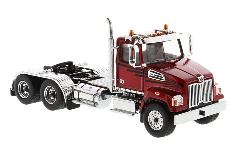 ギャラリービューアに画像をロードする, Western Star 4700 SF タンデム デイキャブ メタリックレッド トラック   / Diecast Masters 1/50 建設機械模型 工事車両
