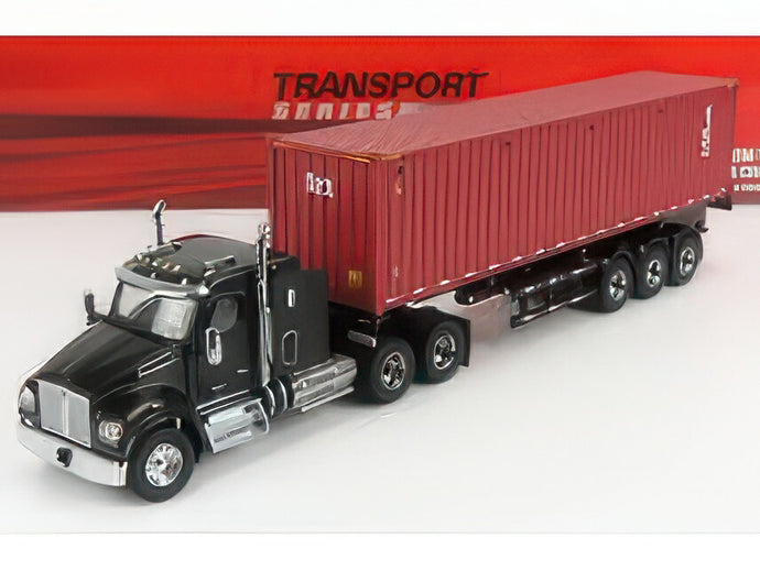 KENWORTH   T880 SBFA TRUCK CONTAINER 40 1990   BLACK BROWN トラック / Diecast Masters 1/50 建設機械模型 工事車両
