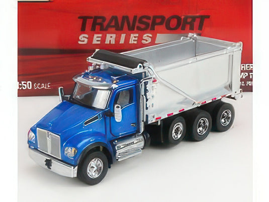 KENWORTH   T880S TRUCK CASSONE RIBALTABILE 4 ASSI 1990   BLUE トラック / Diecast Masters 1/50 建設機械模型 工事車両